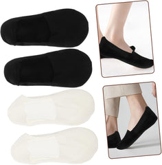 6 Pairs Low Cut Breathable Summer Liner Socks for Men Towel Bottom Non-Slip Casual Socks