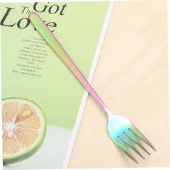 Stainless Steel Colorful Dinner Forks Premium Cutlery for Western Cuisine for Home Kitchen Dining Attractive Design for Serving Fruits Cakes and More