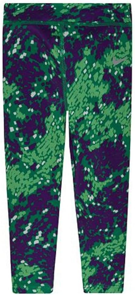 Girl's Nike Dri-FIT Skinny Printed Leggings (6, VOLT GREEN)