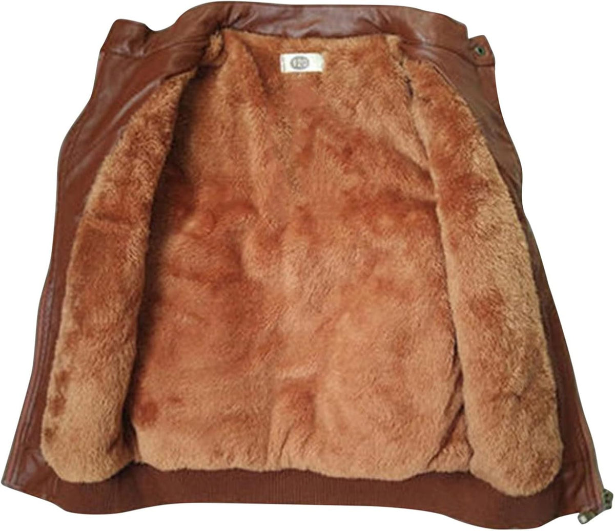 Toddler Kids Little Boys Long Sleeve Outerwear Thick Fleece Lined Faux Leather Zipper Jacket Spring Autumn Boy Coat