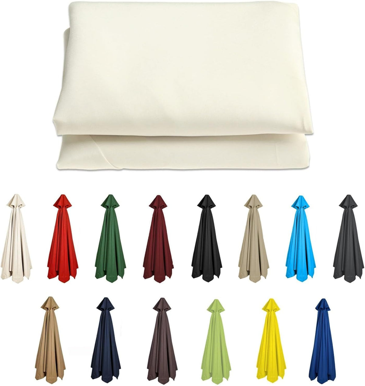 Patio Umbrella Replacement Canopy 6 Ribs/8 Ribs, Cantilever Umbrella Replacement Cloth, Garden Parasol Canopy Cover Replacement Parasol Fabric Cover