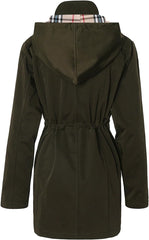 SaphiRose Women's Long Hooded Rain Jacket Outdoor Raincoat Windbreaker