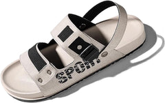 Summer Slippers for Men with Adjustable Double Straps, Non-Slip Shower Shoes, Beach Slippers Breathable Open Toe Sandals for Indoor and Outdoor(White-a, Adult, Men, 9, Numeric Range, US Footwear Size System, 10, Medium)