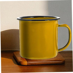 Vintage Style Enamel Mugs Set of 2 Insulated Tea Cup Water Cup for Kitchen