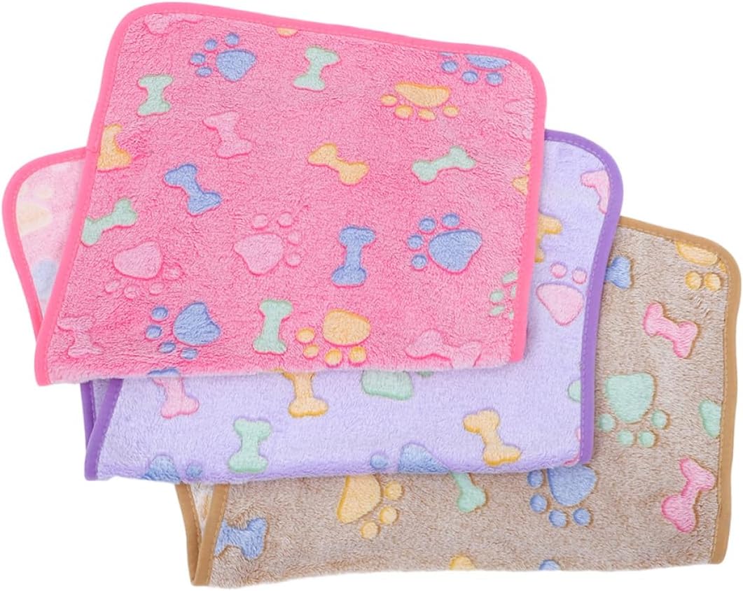VICASKY 3pcs Fluffy Pet Blanket for Dog Cat Soft Warm Blankets Washable Dog Small for Cats Pet Bed