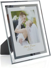 6x8-inch Glass Picture Frame for Home Decor,Horizontal or Vertical Display