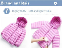 100-160 Cm Girls Winter Jacket for Boys Kids Jacket Hood Down Coat Children Jacket Outerwear