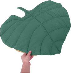 Reversible Leaf Shaped Pet Mat for Cats and Dogs All Season Machine Washable Crate Pad Cozy Cat Bed Mat for Indoor Use Elegant Design Home