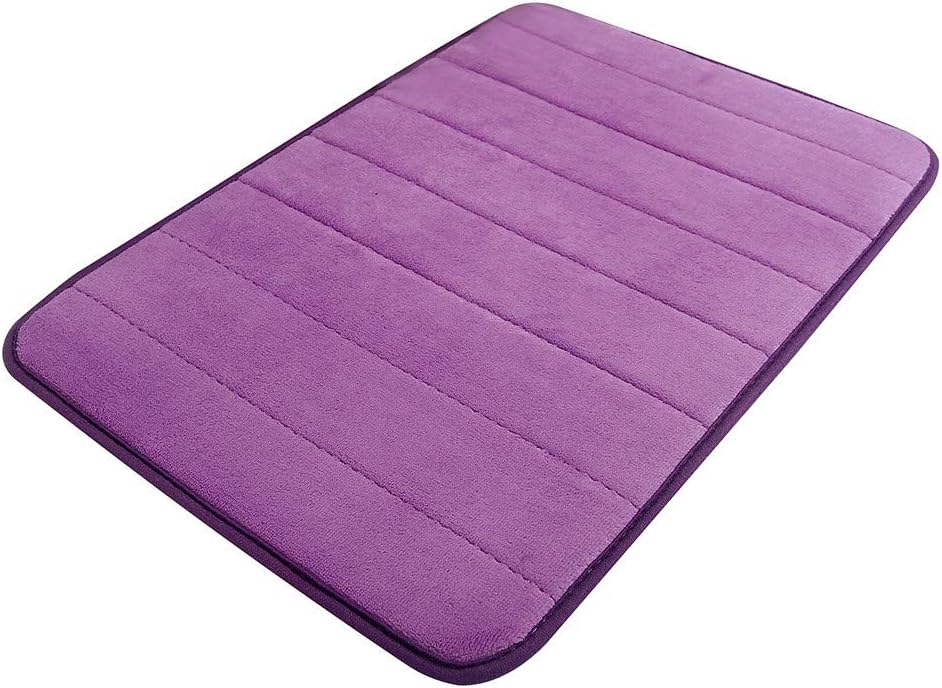 Generic Memory Foam Bath Mat Rug, Ultra Soft and Non-Slip Bathroom Rugs Comfortable, Super Water Absorption, Machine Wash, Easier to Dry Floor Rugs Decor Foot Mat for Bathroom, Shower, Tub