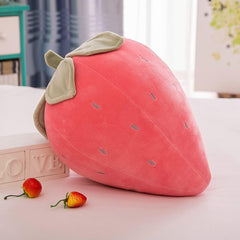 Cute Fruit Kids Pillow Stuffed Strawberry Plush Pillows Super Soft Girls Pillows Cushion Seat for Kids Toys (Pink,7.8"/20cm)