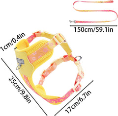 Dog Harness - Harness Leashh Set | Breathable Escape-Proof Vest | Collar Adjustable Large Breed Disabled Pet Recovery Support Hiking Adventure Protective Gear Comfort Accessory Outdoor Training Supply