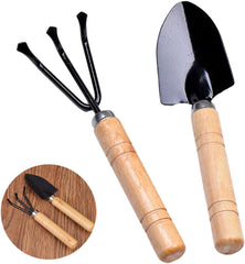 2pcs Mini Garden Planting Tools Set Ergonomic Hand Tools for Succulent and Bonsai Care Durable Spade and Rake Gardening Boy Girl and Plant Lovers