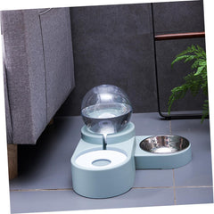 SUPVOX Creative Automatic Pet Water Feeder Double Bowl Spill Resistant Water Dispenser for Dogs and Cats Surface Safe Engineering Design