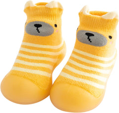 Toddler Slipper Size 10 Kids Toddler Baby Boys Girls Solid Warm Knit Soft Sole Rubber Sandals for Boys Youth