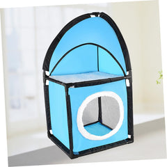 VICASKY Cat Tree Furniture with Oxford Fabric Tunnel Design Indoor Cat House and Scratcher Durable Pet Playhouse Bed to Protect Sofas and Furniture from Scratching