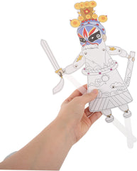 DOITOOL 8Pcs DIY Traditional Chinese Hand Puppet Kit Create Your Own Shadow Puppets for Activities Family Fun and Artistic Expression Educational Craft for Cultural Heritage