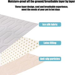 Cooling Blanket Dogs - Wear Resistant Pet Ice Pad - Pet Bed, Ice Mat, Dog Cooling Mat | Dog Cool, Summer Supplies Pad, Breathable Cat Cool Bed, Foldable for