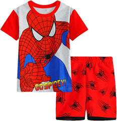 Boys Summer Snug-Fit Pajamas Short Kids Pjs Sets 100% Cotton Toddler Sleepwear