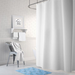 Caroline's Treasures BB7554RUG Watercolor Cinderella Shoe in Blue Machine Washable Memory Foam Mat, Bathroom Rug, Non-Slip Bath Mat, Durable Thick Washable Rugs for Kitchen, Bathroom Quick Dry, Decora