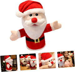 1PC Santa Claus Hand Puppet Plush for Interactive Play Christmas Finger Plaything Parent Imagination Activities Present