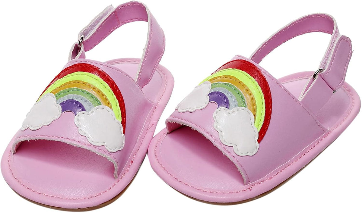 Infant Boys Girls Open Toe Rainbow Shoes First Walkers Shoes Summer Toddler Flat Sandals Toddler Sandals Size 5 Boys