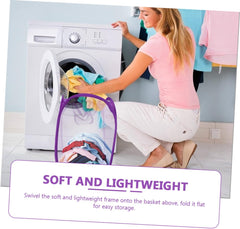 Collapsible Mesh Laundry Hamper Reinforced Handles Foldable Laundry Basket Organizer for Home Dorm and Travel Lightweight and Portable Clothes Container