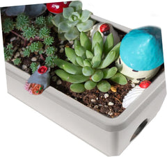 Vegetable Planter Pot Plant Pots for Outdoor Raised Planter Box Flower Resin Plant Easy Care Succulent Garden