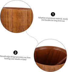 Mikinona Wood Mug Collection 3-piece Coffee Juice Water Cup Set Coasters Spoon Use