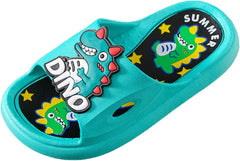 Toddler Little Kid Slides Sandals Girl Boy Cloud Slippers Shoes Non-Slip Slides Beach Water Swim (Blue, 9 Toddler)