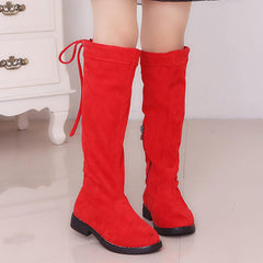 IWIHMIV Girls Knee High Boots Girls Zipper Long High Boots Non Slip Toddler Knee High Boots Girl Winter Shoes