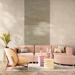 CONCORD WALLCOVERINGS ™ Display Sample, Grasscloth Texture Wallpaper – Cream Roll, Durable Vinyl Wall Covering, 7" x 10", Elegant and Versatile Design