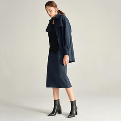 Susanny Ankle Boots for Women Chunky High Heel Warm Boot Mid Calf Chelsea Booties Leather Suede Fur Slip On Pointed Toe Heeled Boots Dress Work Hiking Snow Shoes