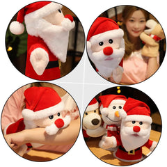1PC Santa Claus Hand Puppet Plush for Interactive Play Christmas Finger Plaything Parent Imagination Activities Present