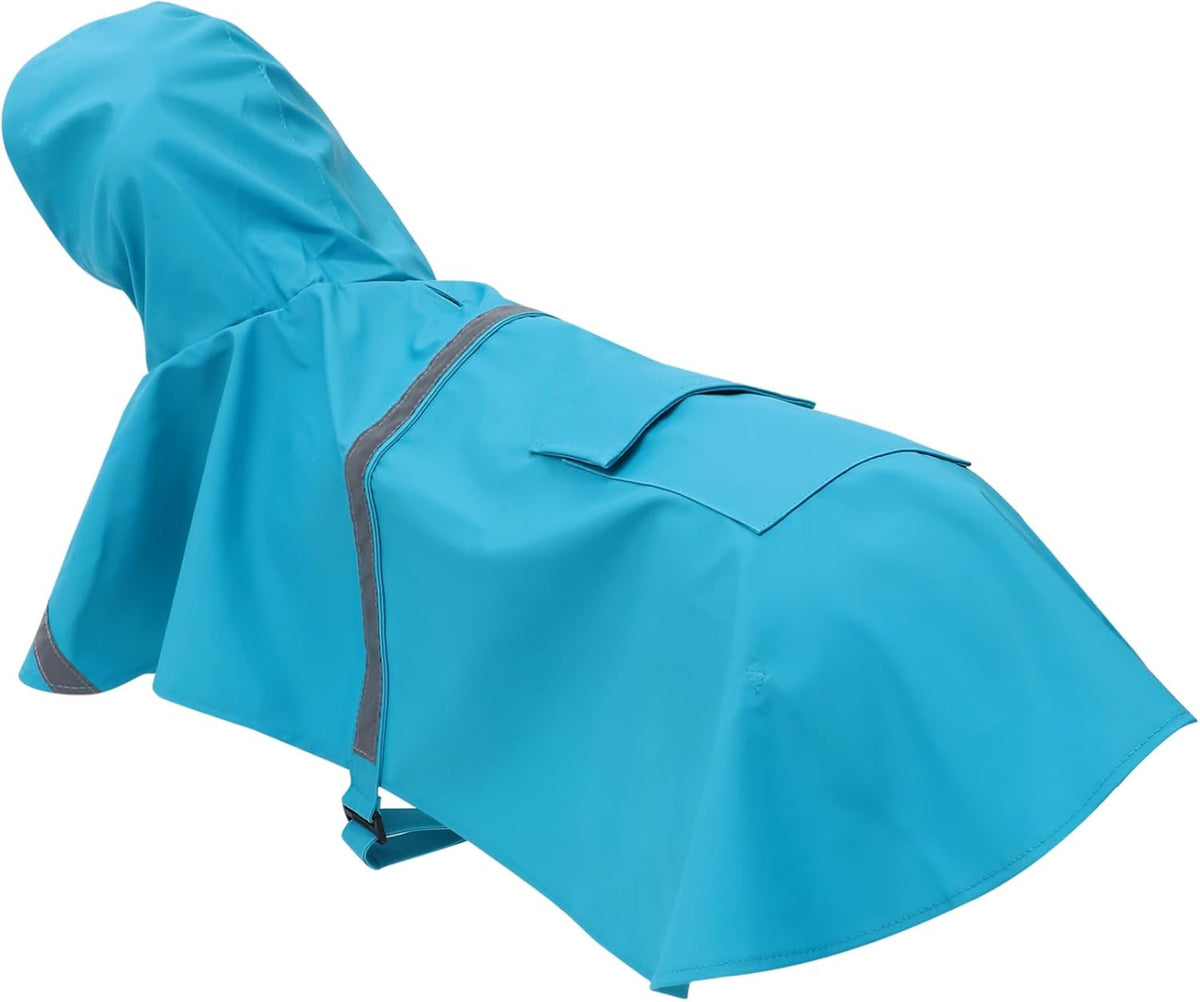 TOYANDONA Reflective Extra Dog Raincoat Lightweight Hooded Jacket for Dogs Easy to Wear Comfortable Safe for Bad Weather Conditions
