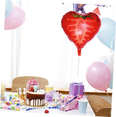 ERINGOGO Helium Balloons Fruit Foil Balloon Fruit Shaped Balloons Fruit Balloons Foil Balloons Birthday Party Balloons Wedding Supplies Red Aluminum Foil, medium