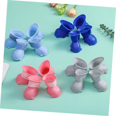 4pcs Dog Rain Shoes Slip-Resistant Outdoor Boots for Dogs and Lightweight for Rainy and Snowy Days Breathable Design