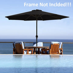 Generic Patio Umbrella 8.9/9.8ft Replacement Canopy for 8 Ribs,Outdoor Table Umbrella Canopy,Replacement parasol canopy Cover for Backyard Garden Beach Pool