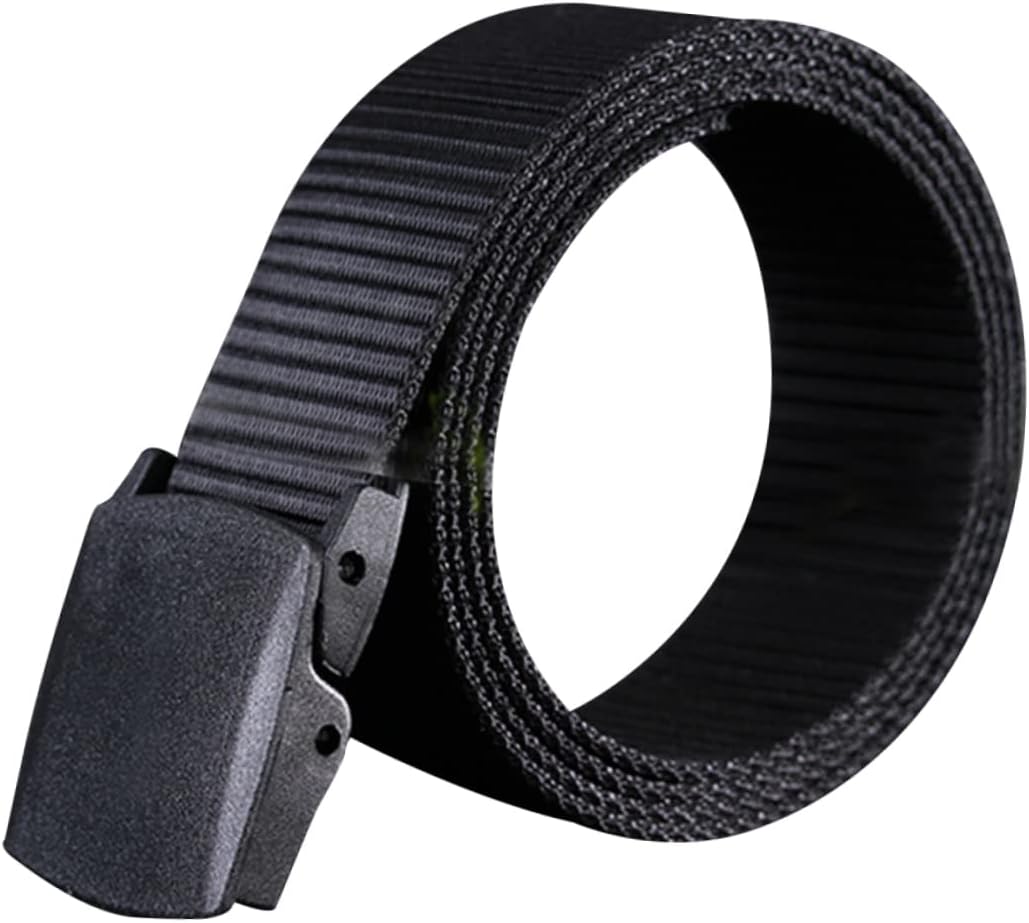 GALPADA Men's Hypoallergenic Canvas Belt Outdoor Web Belt with Durable Plastic Buckle for Casual and Heavy Duty Use Comfortable Nylon Material Airport-friendly Design