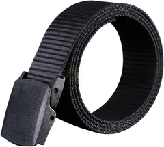 GALPADA Men's Hypoallergenic Canvas Belt Outdoor Web Belt with Durable Plastic Buckle for Casual and Heavy Duty Use Comfortable Nylon Material Airport-friendly Design
