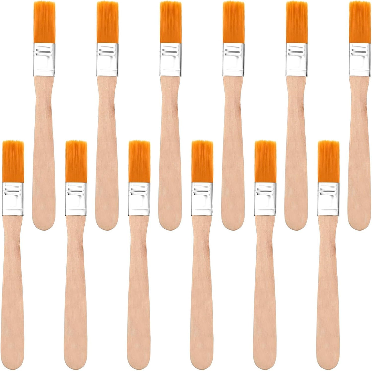5 Inch Small Paint Brushes Set for Touch Ups - Shimmeroo 12-Pack Mini Soft Bristle Paint Brush with Wooden Handle - Perfect for Wall Repair, Fencing Edges, Art Painting, Crafts & Small Projects