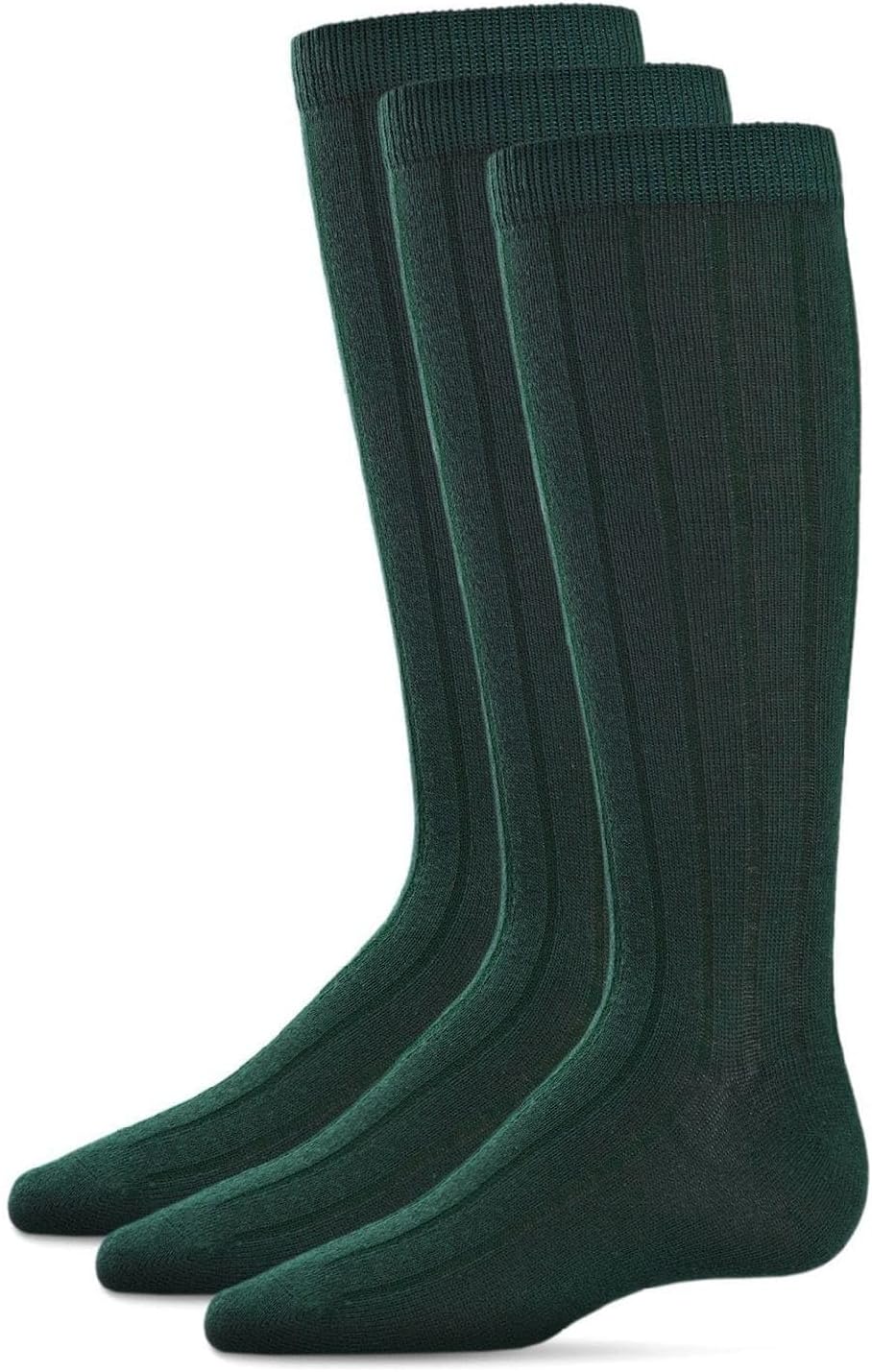 MeMoi 3 Pack Ribbed Boys Crew Socks, Cotton Blend Boys Dress Socks, Comfortable Crew Height Design - Sizes 6-14