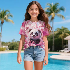 Girls Short Sleeve Shirts Cute Henley T-Shirts with Buttons Summer Clothes for Daily Wear or Back to School