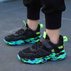 Kids Outdoor Sneakers Boys Non Slip Running Shoes Girls Walking Shoes Athletic Sports Tennis Shoes(Toddler/Big