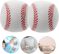 Toyvian 2pcs Plush Baseball Pillow Fluffy Stuffed Baseball Toys for Boys and Girls Soft Decorative Throw Cushions for Bedroom Sofa Comfortable Sports