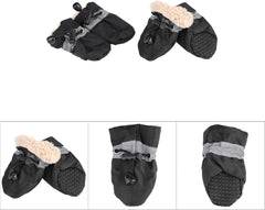 Dog Shoes Boots Socks for Small Medium Dogs Cats Winter Warm Soft Cotton Padded 4Pcs (02)