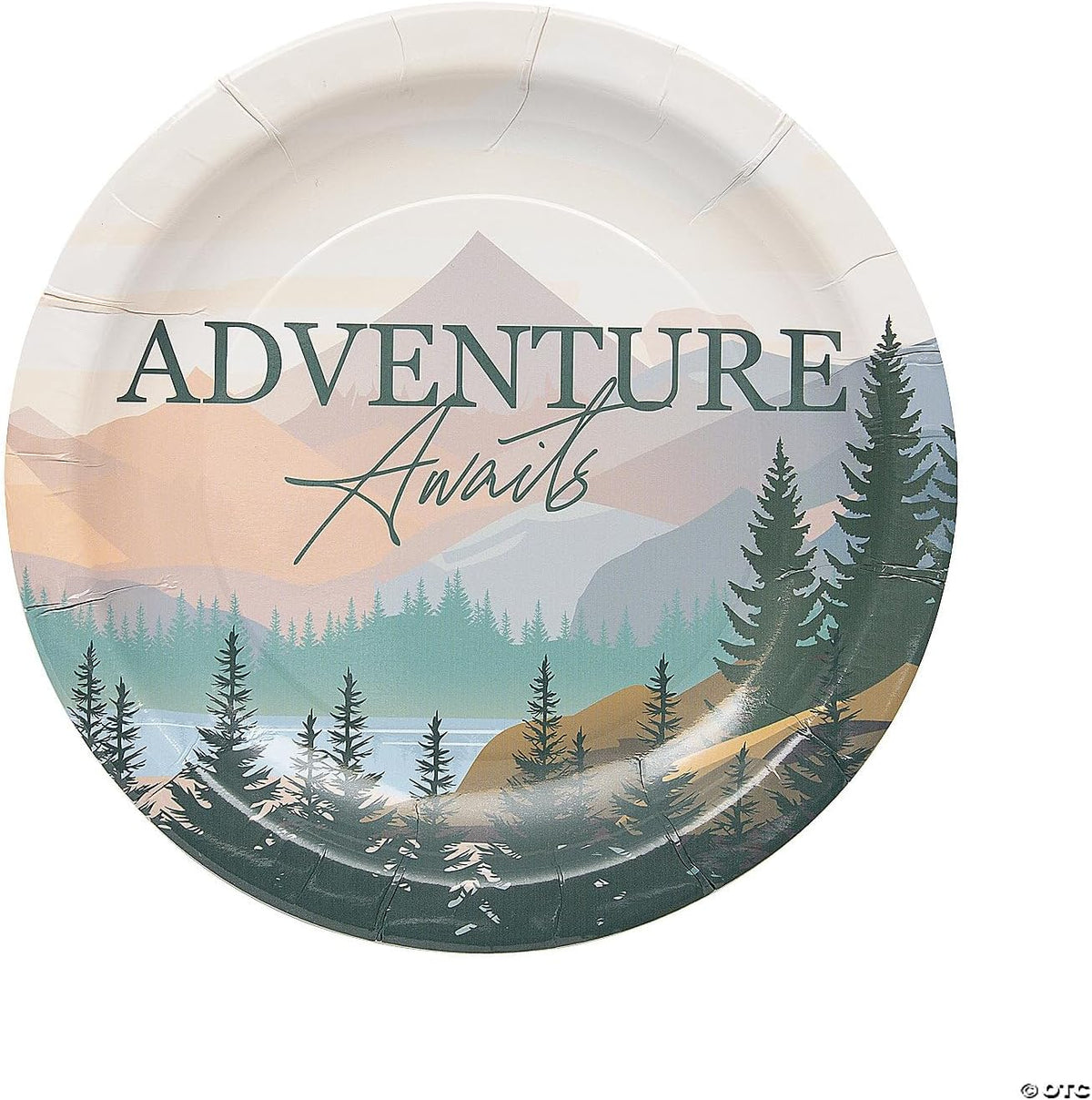 Fun Express Adventure Awaits Party Plates - 9" Disposable Paper Dinnerware - Perfect for Baby Showers, Birthdays, and Wilderness - 8 Pieces