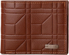 Men's PU Leather Wallet - Slim Bifold Multi-Card Slot Wallet with Cash Holder, Stylish and Compact for Everyday Use(Brown)