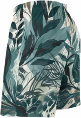 Men's Swim Trunks Hand Drawn Green Leaves Beach Shorts Quick Dry Summer Bathing Suit Swimwear Beachwear with Pockets