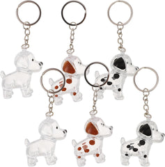 Happyyami 6pcs Dog Hair Souvenir Box: Transparent Keyring for Pet Hair Collection - Hanging Memorial Keepsake Jar Decorative Storage Keychain