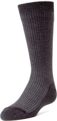 MeMoi Diamond Textured Boys Cotton Rich Dress Crew Socks